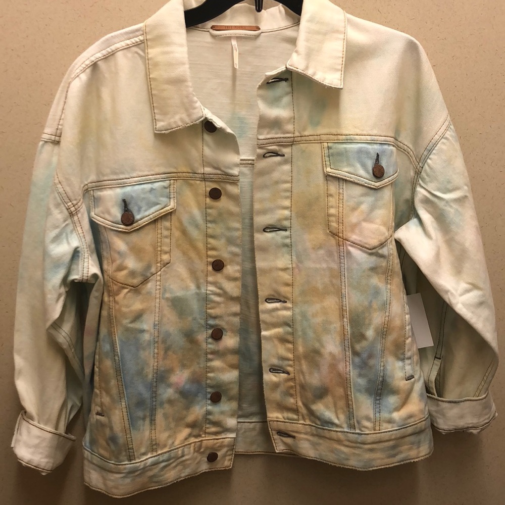 BRAND NEW, Free People Multi color jean jacket